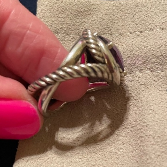 David Yurman eternity Ring with beautiful amethyst Gemstone - Picture 8 of 10